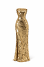 Gold Sequin Strapless Evening Gown – Luxury Metallic Gala Dress with High Slit