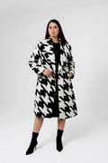Oversized Statement Houndstooth Coat