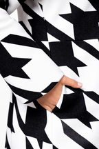 Oversized Statement Houndstooth Coat