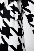 Oversized Statement Houndstooth Coat
