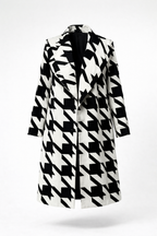 Oversized Statement Houndstooth Coat