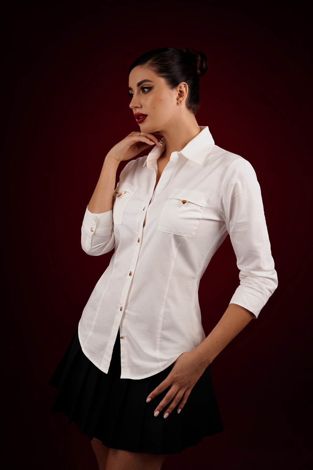 FK body hugging signature chemise