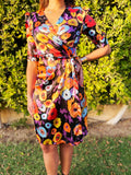 Half Sleeve Mini Cloche Dress