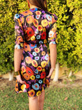 Half Sleeve Mini Cloche Dress