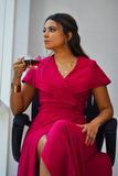 Wrap Vintage Midi Dress