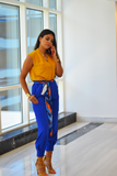 Pleated Hem Pants
