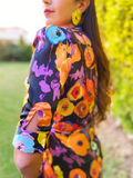Half Sleeve Mini Cloche Dress
